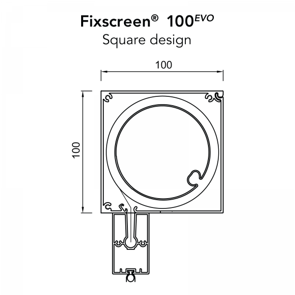 Renson Fixscreen 100 Evo wind tight roller blind detail